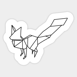 Fox Origami Elegant Modern Gift Forest Vegan Cute Sticker